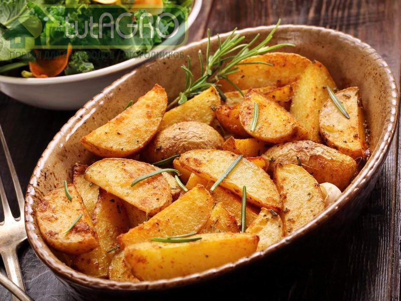 Картофель с розмарином, красным вином и виноградом Картофель с розмарином, красным вином и виноградом - AGROzen